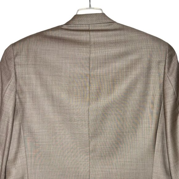 APT 9 Modern Fit Mens Wool Two Button Suit Jacket Sport Coat Size 44L Beige - Picture 6 of 14